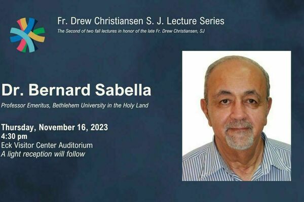 Fr. Drew Christiansen, S.J. Lectures: Israel/Palestine: Recent Developments, Difficulties Ahead