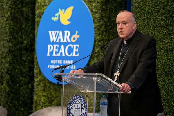Cardinal Robert W. McElroy, distinguished panel discuss questions of war and peace at Notre Dame Forum event